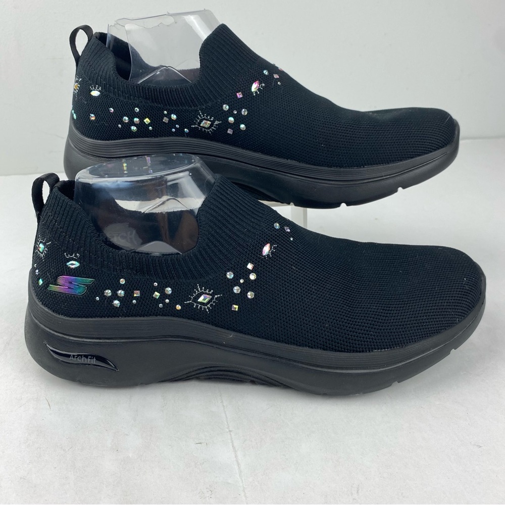 Skechers Black Slip-On Athletic Shoes
